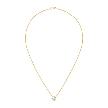 Circle Bezel Pendant Necklace