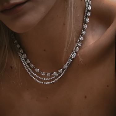 Multi Shape Tennis Necklace
