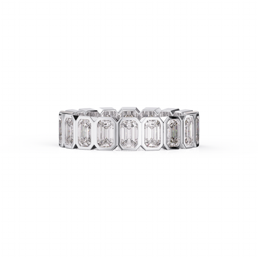 Emerald Bezel Eternity Ring