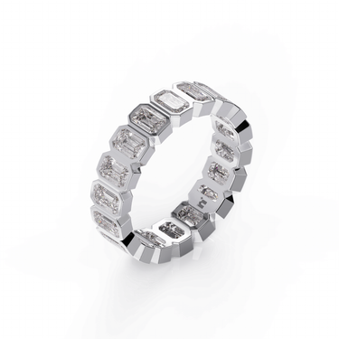 Emerald Bezel Eternity Ring