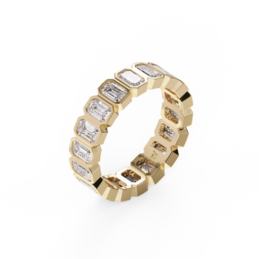 Emerald Bezel Eternity Ring