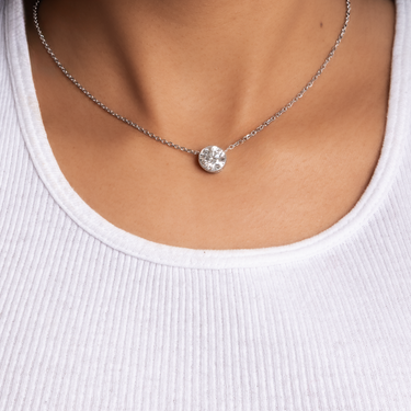Circle Bezel Pendant Necklace