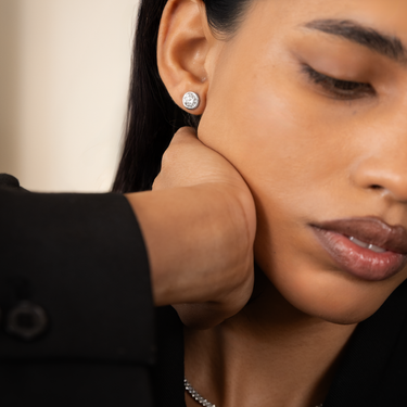 Circle Bezel Studs