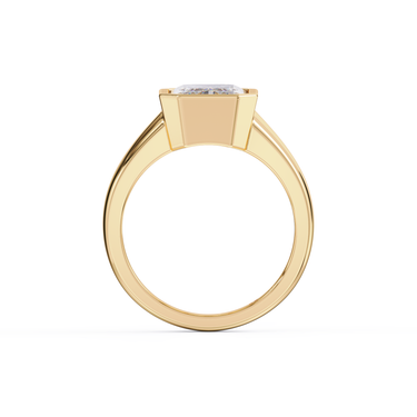 Bold Emerald Bezel Solitaire Ring